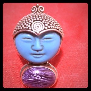 Sterling silver 925 Buddha ring PRICE FIRM